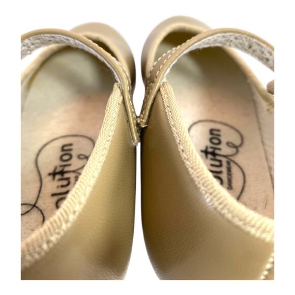 Revolution Dancewear Girls Size 13 Tan Nude Beige Tap Shoes - Picture 6 of 6